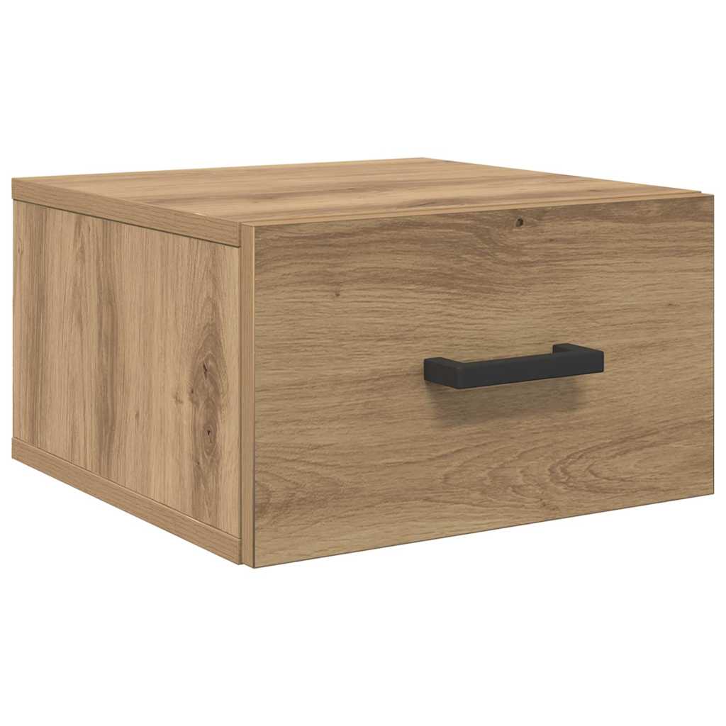 Cabinet de chevet avec tiroir chêne artisanal 35 x 35 x 20 cm - XIOS