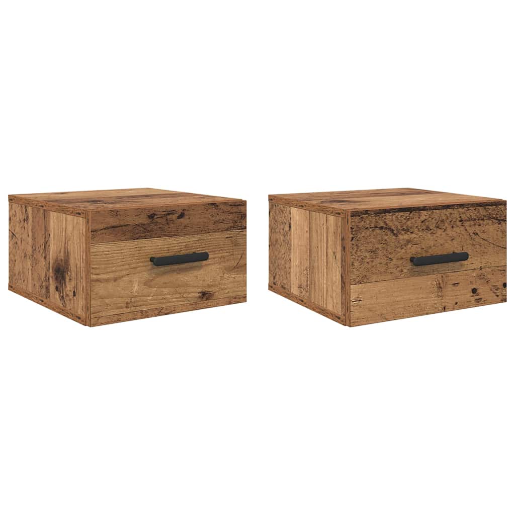 Cabinet de chevet 2 pcs Bois ancien 35 x 35 x 20 cm - XIOS