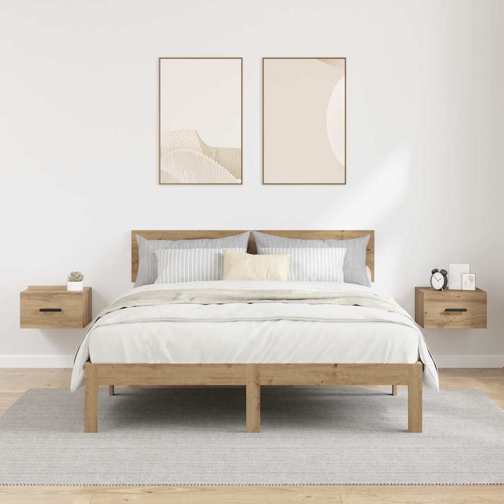 Cabinet de chevet 2 pcs chêne artisanal 35 x 35 x 20 cm - XIOS