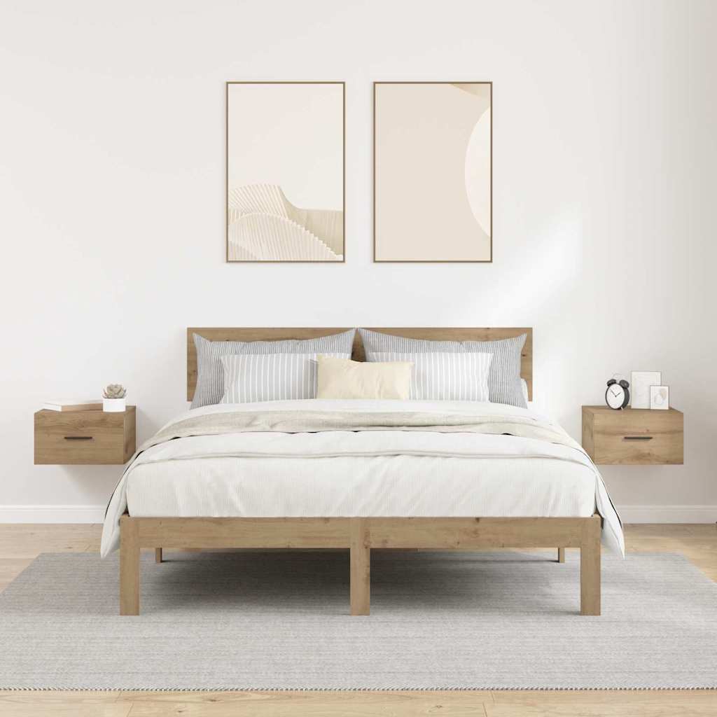 Cabinet de chevet 2 pcs chêne artisanal 35 x 35 x 20 cm - XIOS