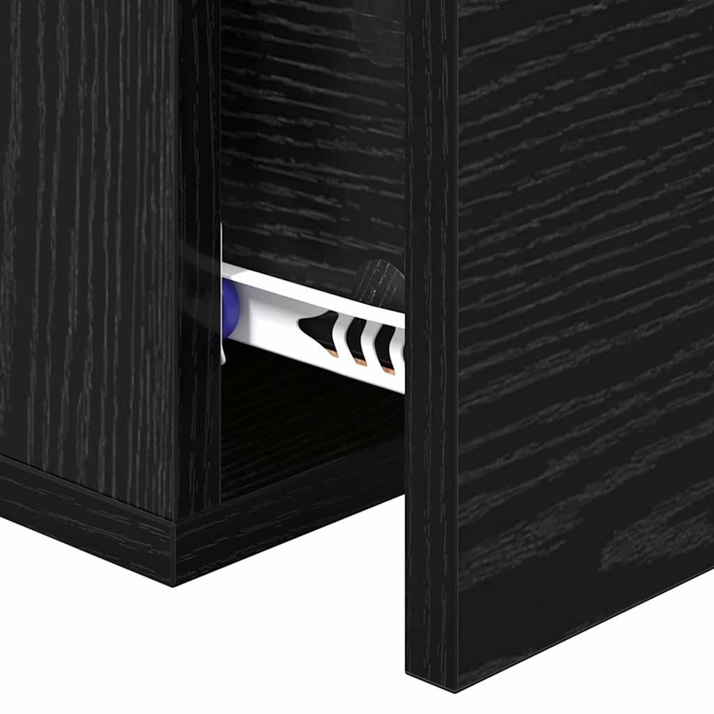 Cabinet de chevet avec tiroir 2 pcs Chêne noir 35 x 35 x 20 cm - XIOS