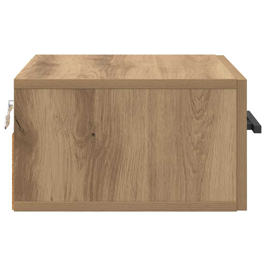 Cabinet de chevet Montage mural chêne artisanal 35 x 35 x 20 cm - XIOS