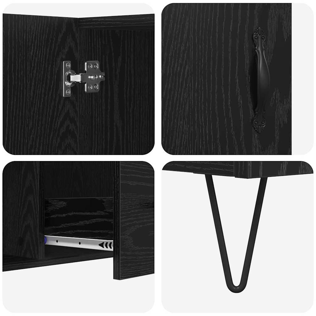 Buffet Chêne noir 100 x 36 x 60 cm Bois d'ingénierie - XIOS