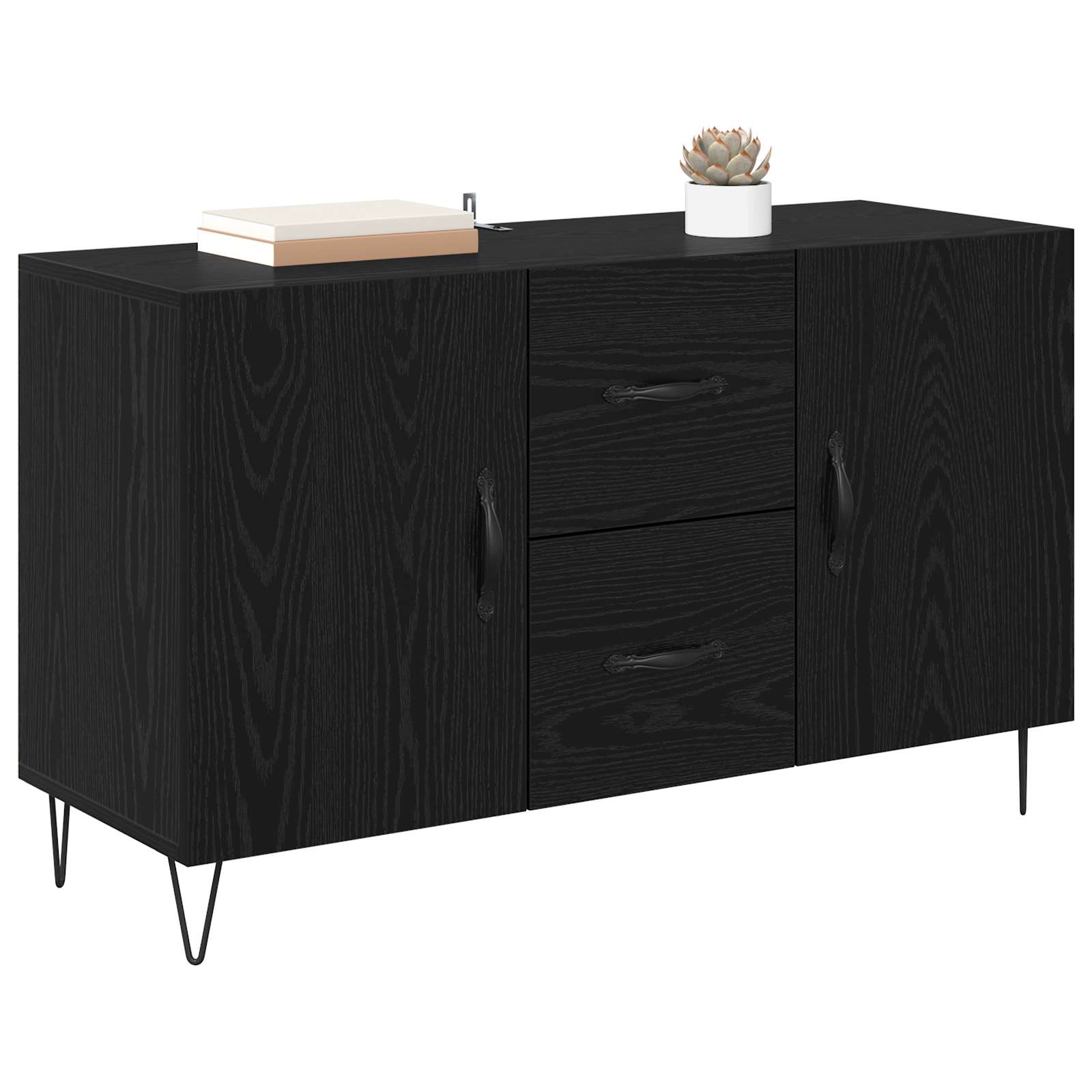 Buffet Chêne noir 100 x 36 x 60 cm Bois d'ingénierie - XIOS