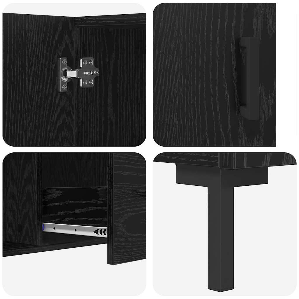 Buffet Chêne noir 100 x 36 x 60 cm Bois d'ingénierie - XIOS