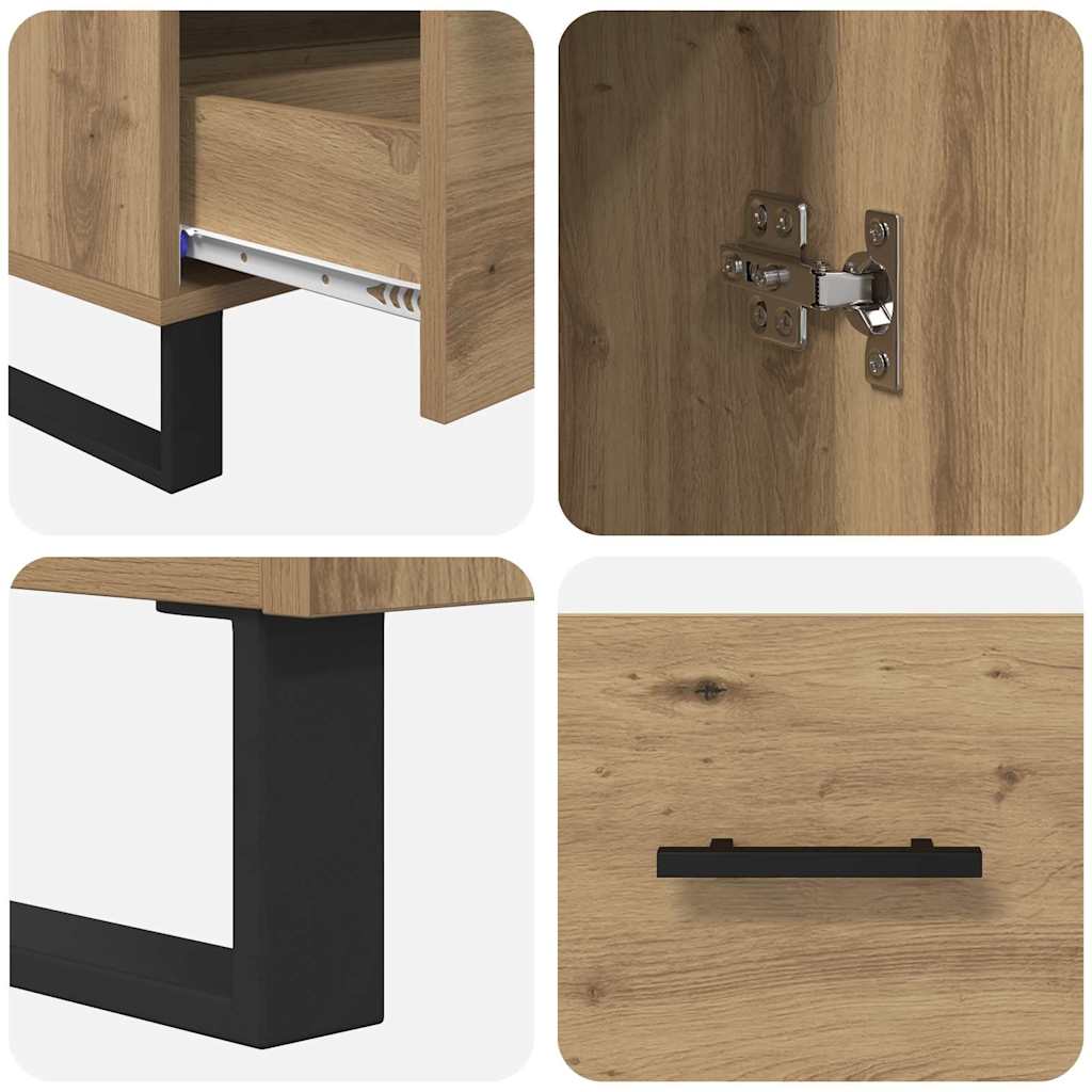 Haut Armoire avec tiroir Chêne artisanal 69,5 x 30 x 115 cm - XIOS