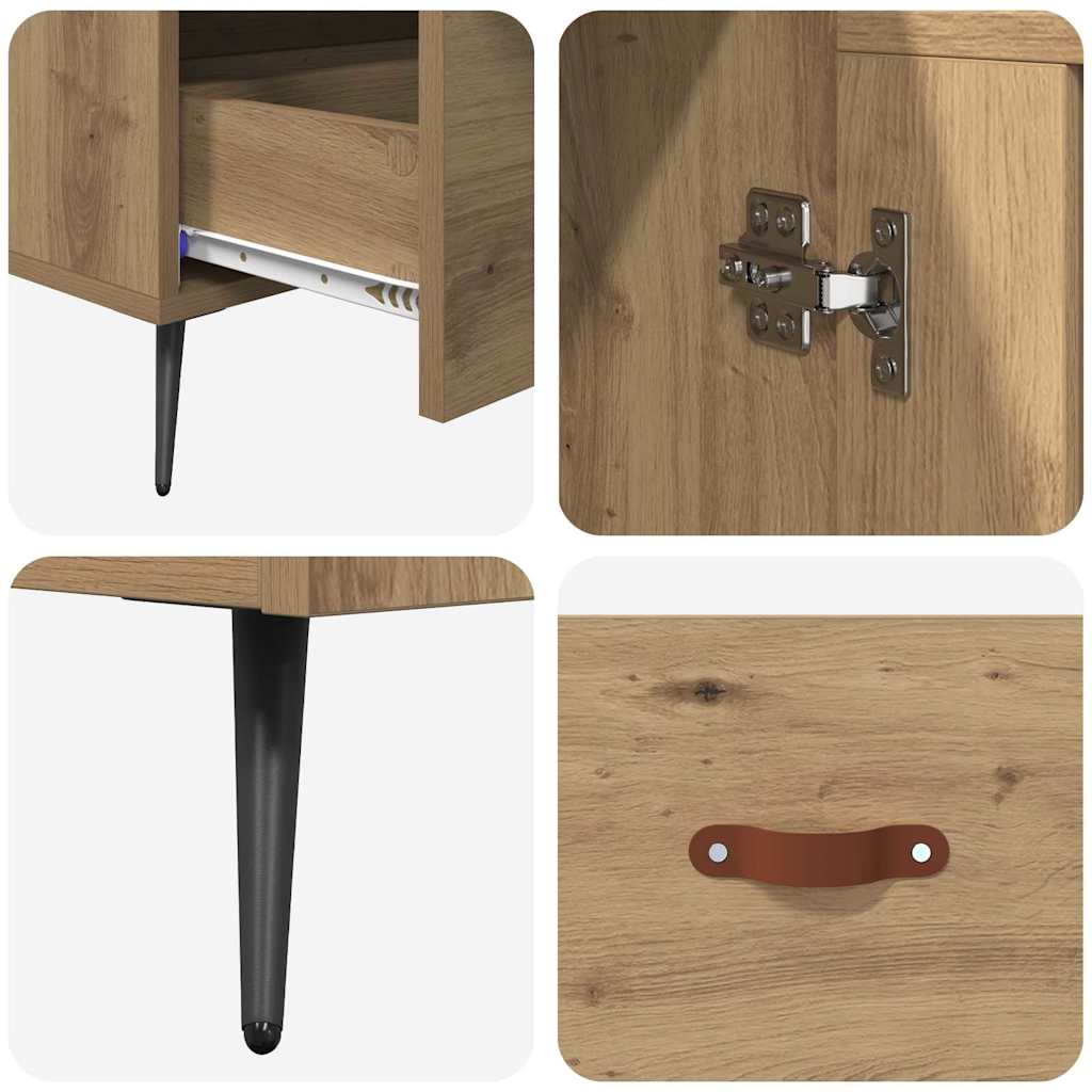 Haut Armoire avec tiroir Chêne artisanal 69,5 x 31 x 115 cm - XIOS