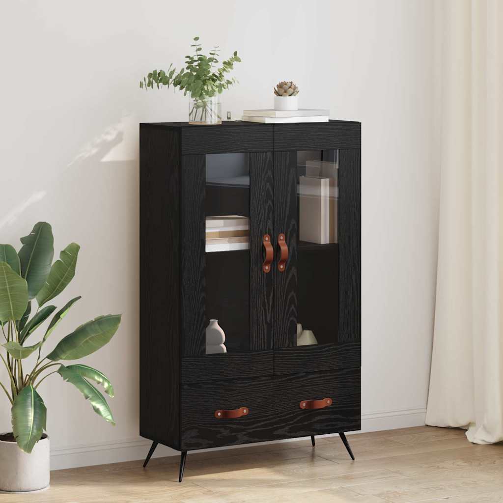 Haut Armoire avec tiroir Chêne noir 69,5 x 31 x 115 cm - XIOS