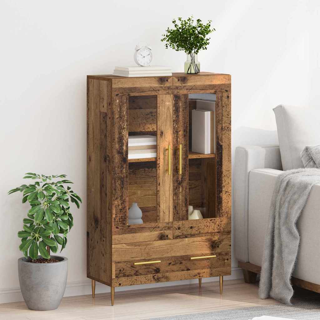 Haut Armoire avec tiroir Bois Ancien 69,5 x 31 x 115 cm - XIOS