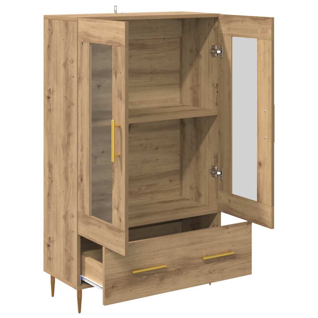 Haut Armoire avec tiroir Chêne artisanal 69,5 x 31 x 115 cm - XIOS
