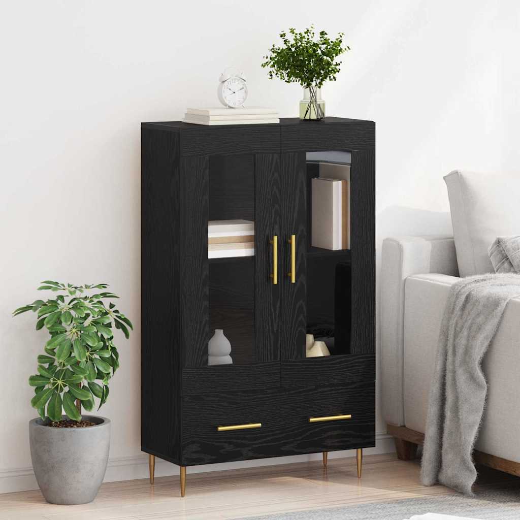 Haut Armoire avec tiroir Chêne noir 69,5 x 31 x 115 cm - XIOS