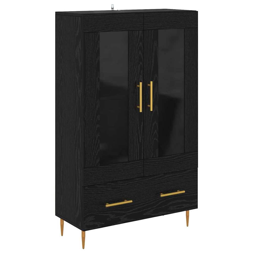 Haut Armoire avec tiroir Chêne noir 69,5 x 31 x 115 cm - XIOS