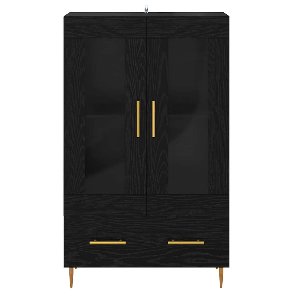 Haut Armoire avec tiroir Chêne noir 69,5 x 31 x 115 cm - XIOS