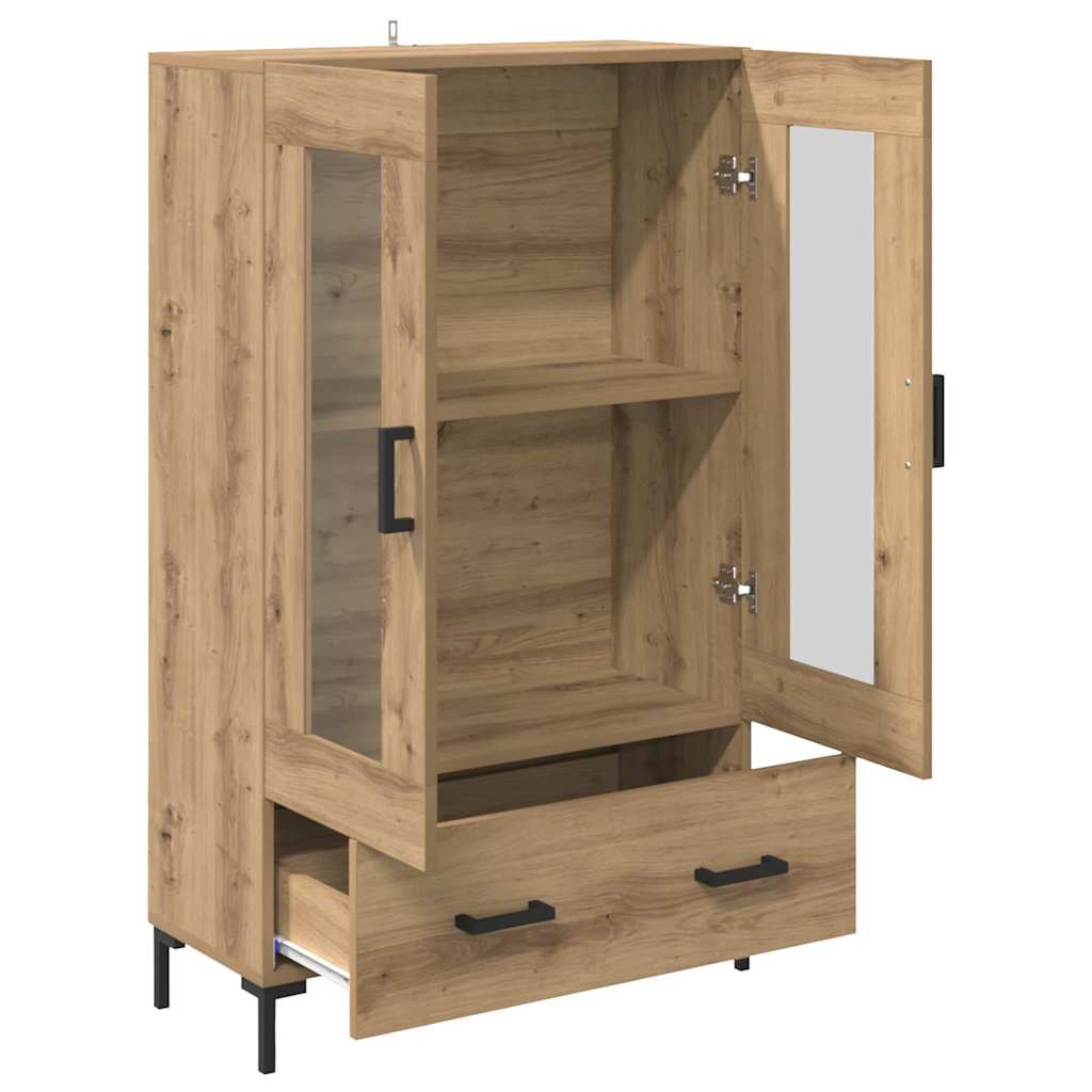 Haut Armoire avec tiroir Chêne artisanal 69,5 x 31 x 115 cm - XIOS