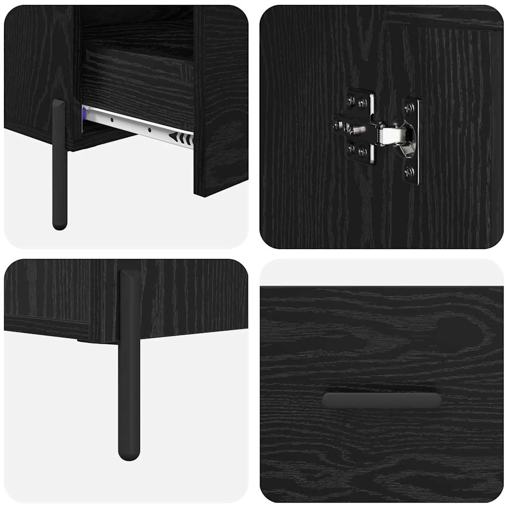 Haut Armoire avec tiroir Corona Chêne noir 69,5 x 31 x 115 cm - XIOS