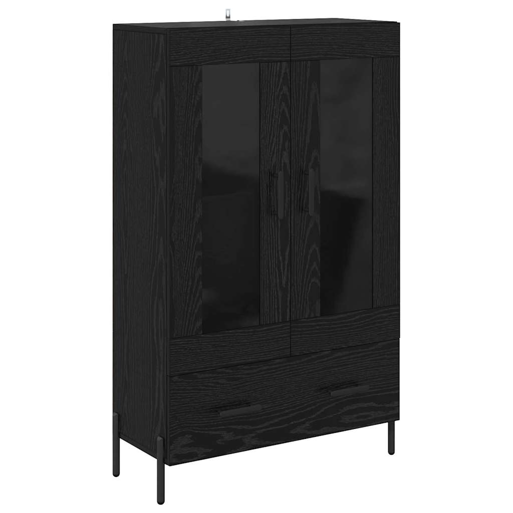 Haut Armoire avec tiroir Corona Chêne noir 69,5 x 31 x 115 cm - XIOS