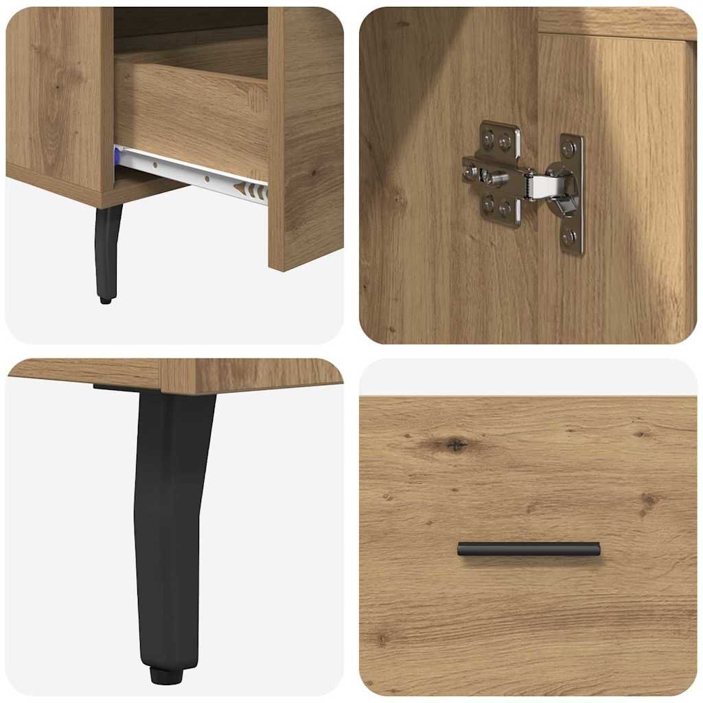 Haut Armoire avec tiroir Chêne artisanal 69,5 x 31 x 115 cm - XIOS