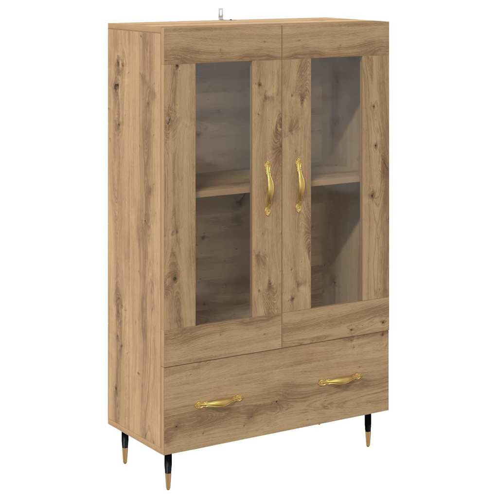 Haut Armoire avec tiroir Chêne artisanal 69,5 x 31 x 115 cm - XIOS