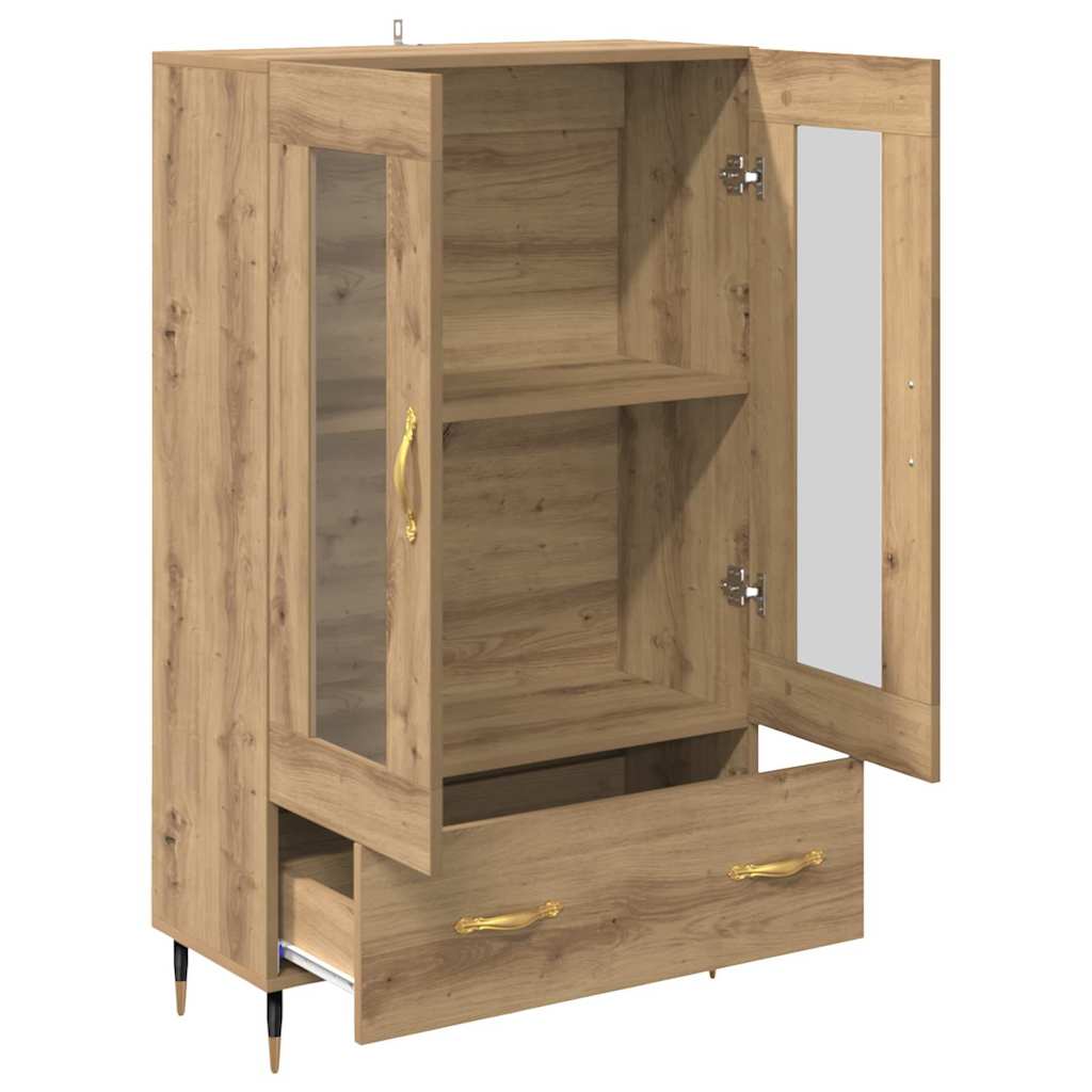 Haut Armoire avec tiroir Chêne artisanal 69,5 x 31 x 115 cm - XIOS