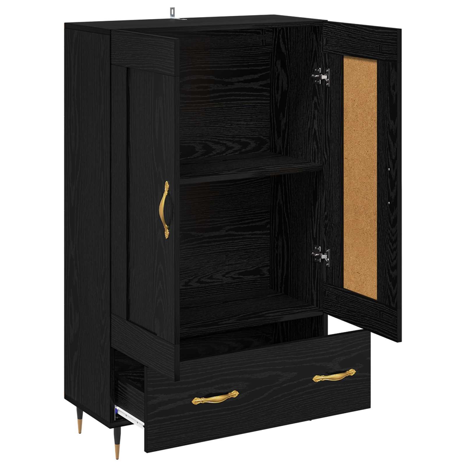 Haut Armoire Chêne noir 69,5 x 31 x 115 cm Bois d'ingénierie - XIOS