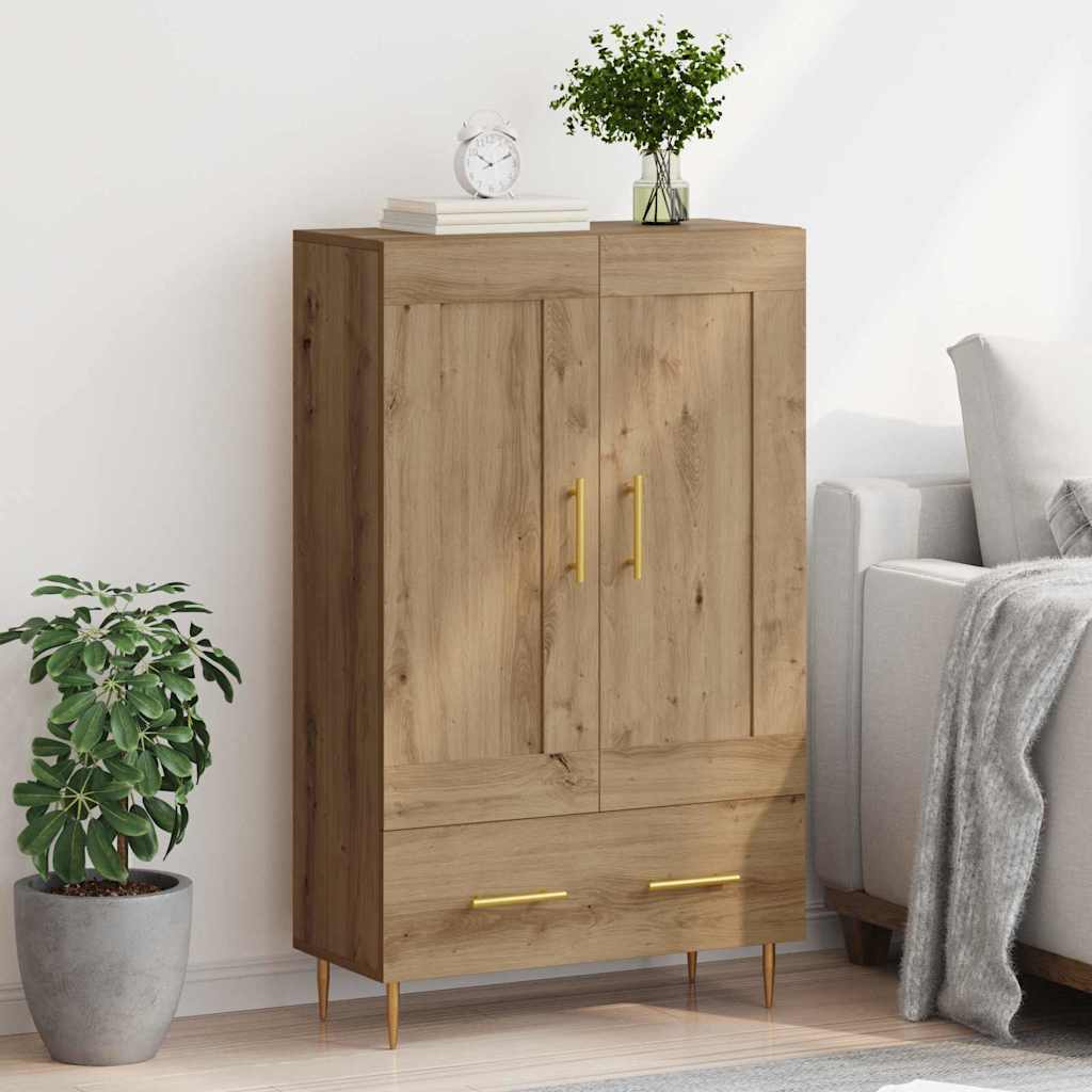 Haut Armoire avec tiroir Chêne artisanal 69,5 x 31 x 115 cm - XIOS