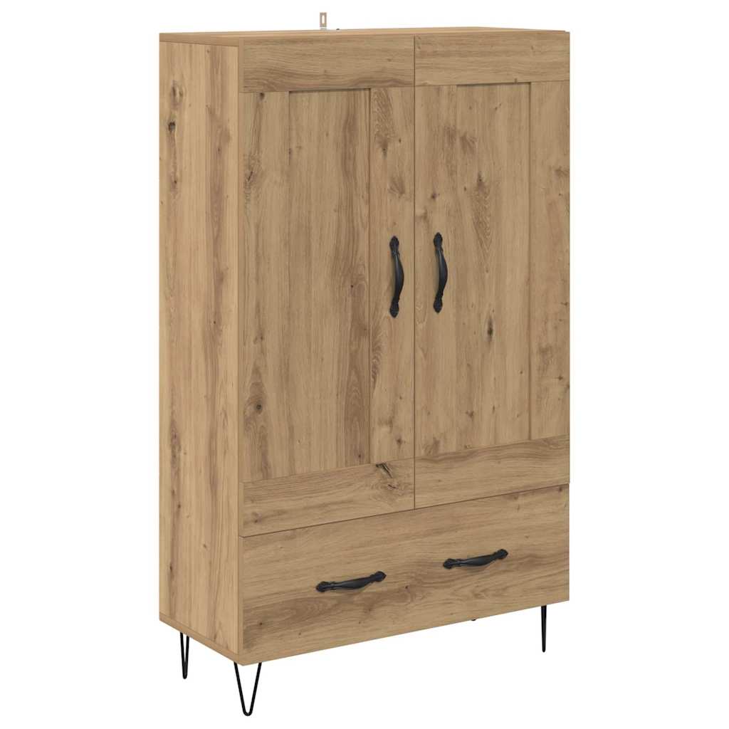 Haut Armoire avec tiroir Chêne artisanal 69,5 x 31 x 115 cm - XIOS
