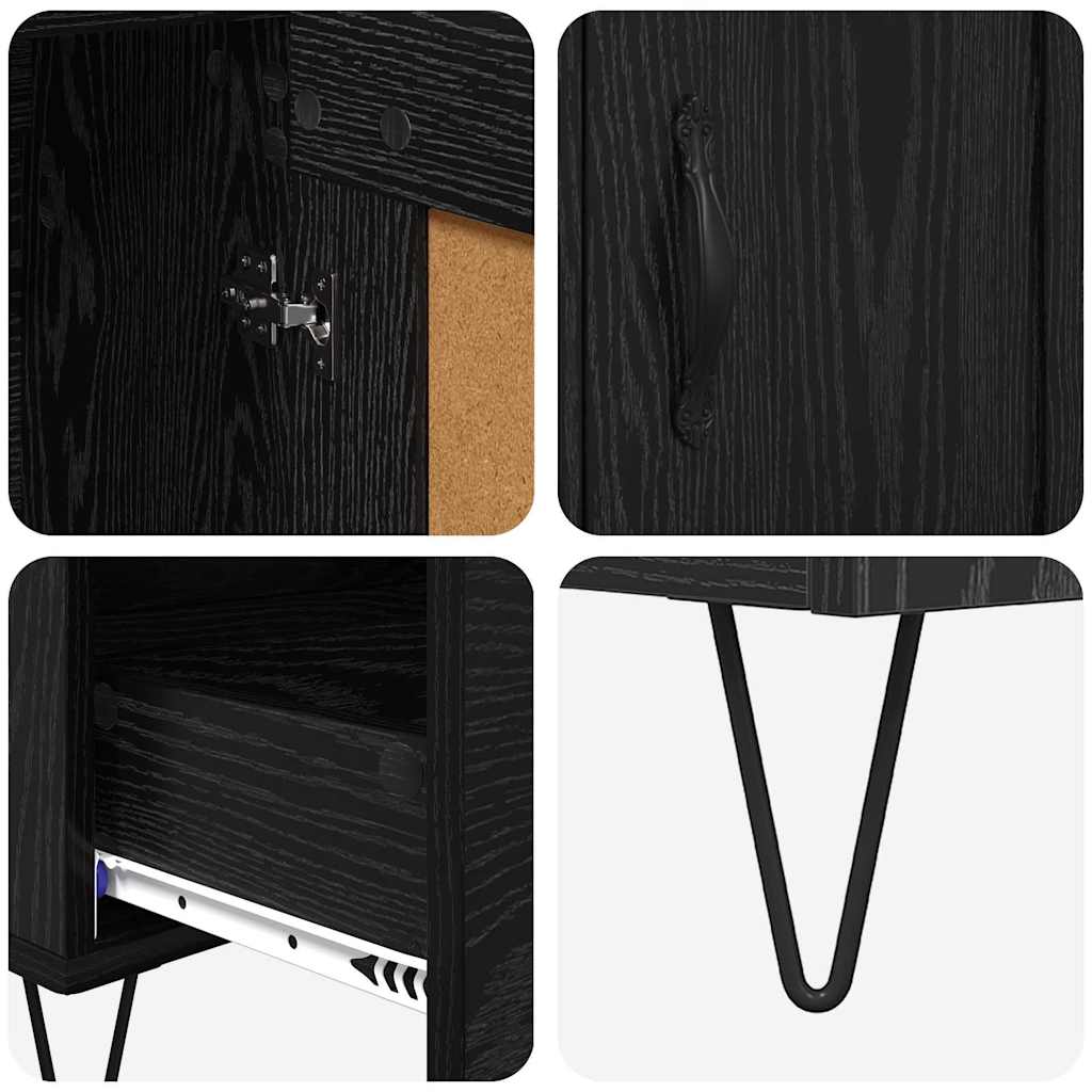 Haut Armoire Chêne noir 69,5 x 31 x 115 cm Bois d'ingénierie - XIOS