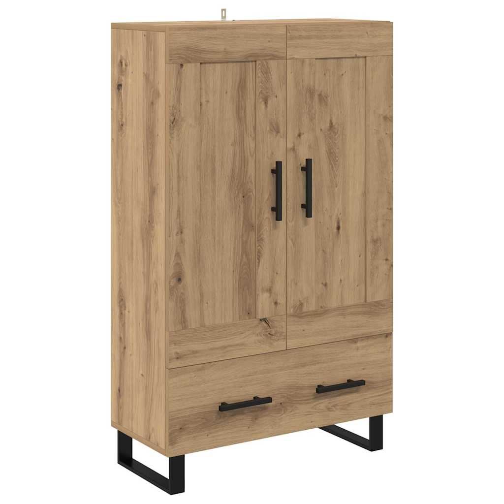 Haut Armoire avec tiroir Chêne artisanal 69,5 x 31 x 115 cm - XIOS