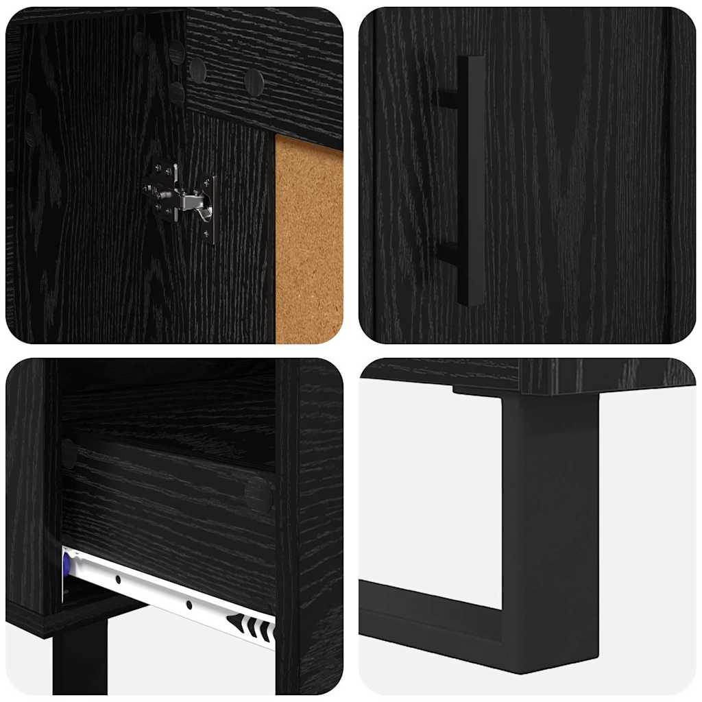 Haut Armoire Chêne noir 69,5 x 31 x 115 cm Bois d'ingénierie - XIOS