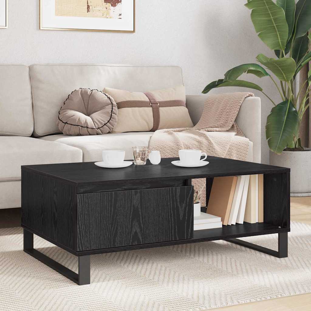 Table basse Chêne noir 90 x 60 x 35 cm Bois d'ingénierie - XIOS