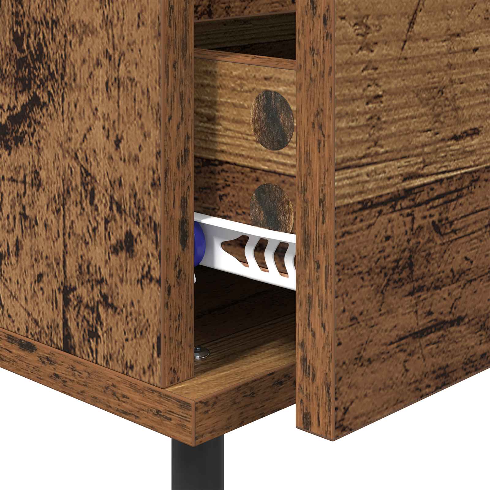 Cabinet de chevet avec tiroir 2 pcs Bois ancien 40 x 35 x 50 cm - XIOS