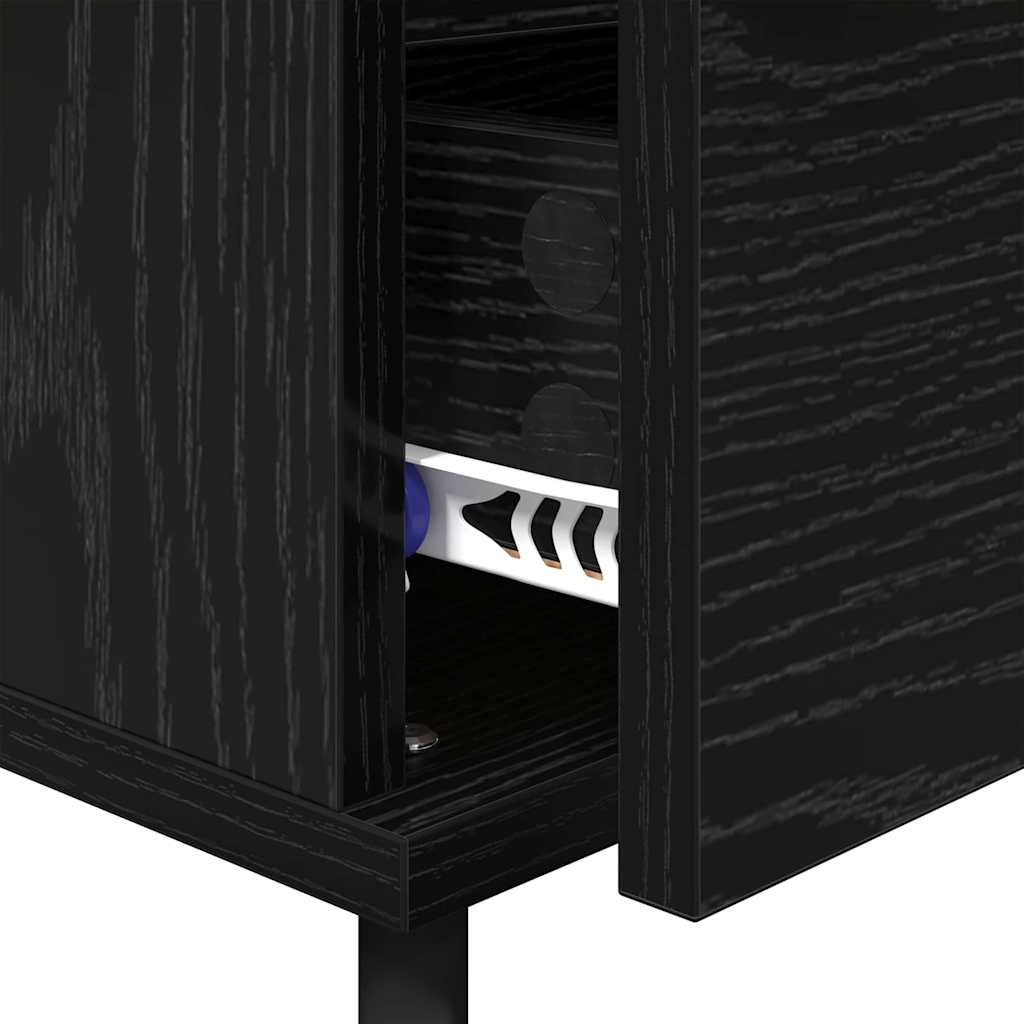 Cabinet de chevet Chêne noir 40 x 35 x 50 cm Bois d'ingénierie - XIOS