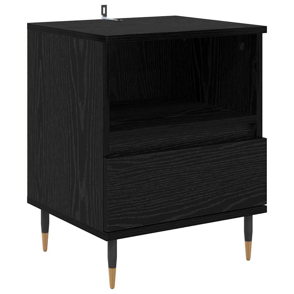Cabinet de chevet Chêne noir 40 x 35 x 50 cm Bois d'ingénierie - XIOS