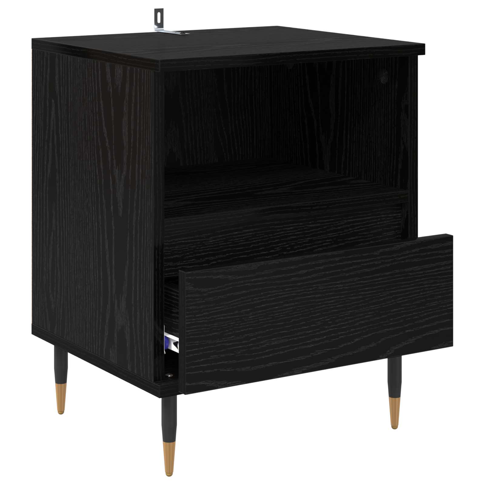 Cabinet de chevet avec tiroir 2 pcs Chêne noir 40 x 35 x 50 cm - XIOS