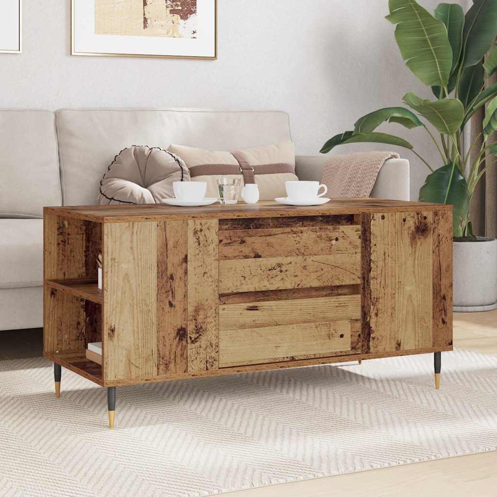 Table basse Bois ancien 102 x 44,5 x 50 cm Bois d'ingénierie - XIOS