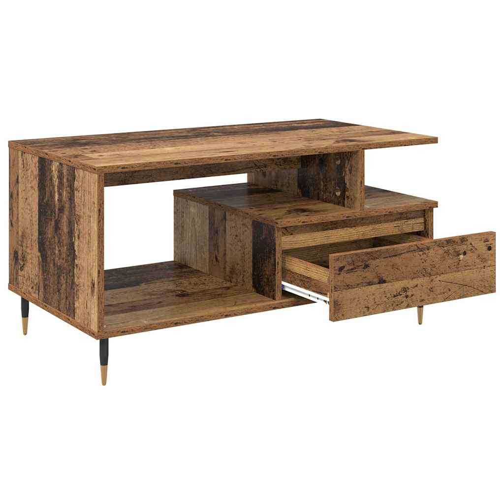 Table basse Bois ancien 90 x 49 x 45 cm Bois d'ingénierie - XIOS