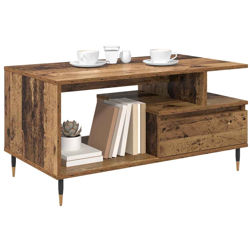 Table basse Bois ancien 90 x 49 x 45 cm Bois d'ingénierie - XIOS