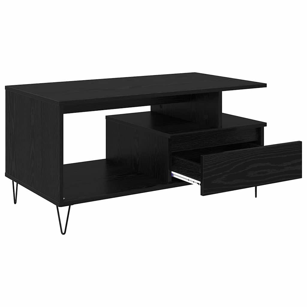 Table basse Chêne noir 90 x 49 x 45 cm Bois d'ingénierie - XIOS