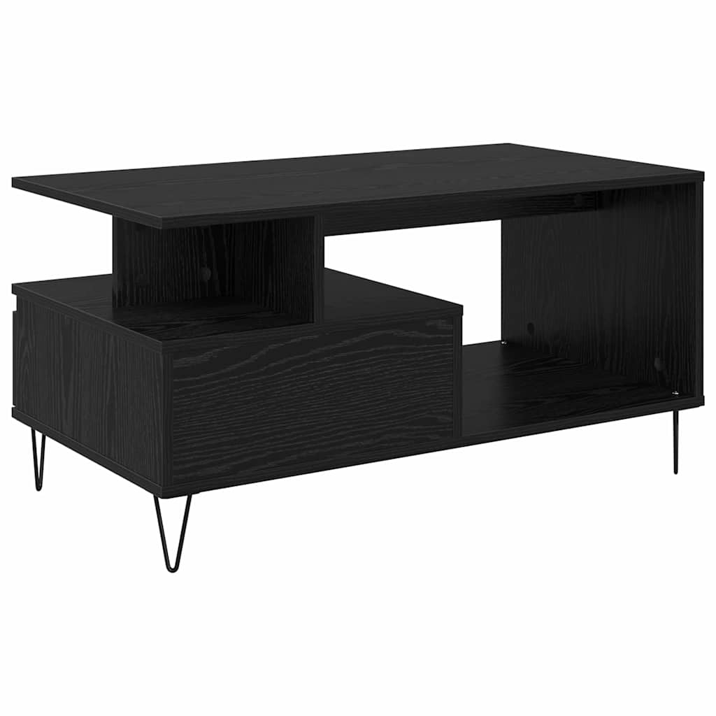 Table basse Chêne noir 90 x 49 x 45 cm Bois d'ingénierie - XIOS