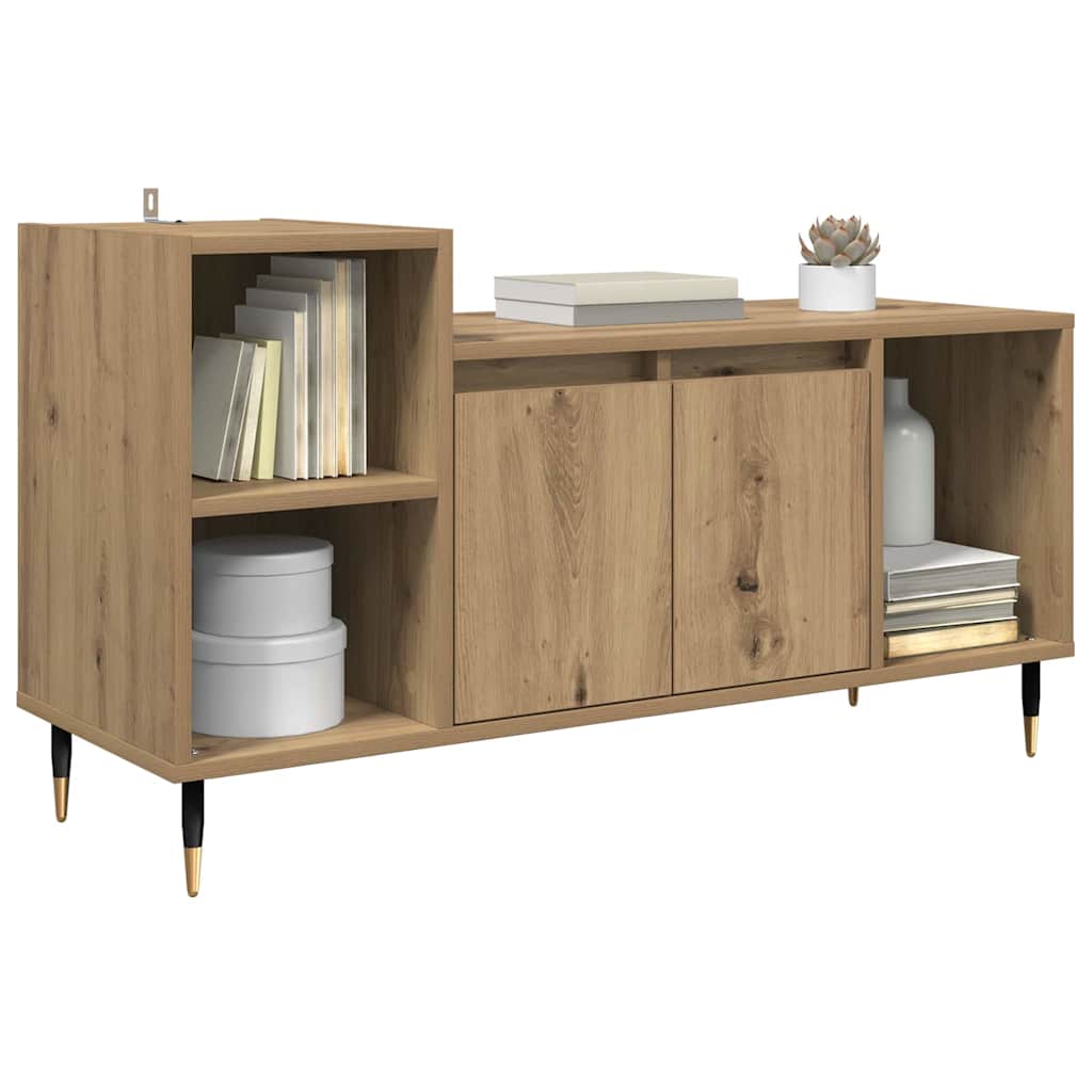 Meuble TV Chêne artisanal 100 x 35 x 55 cm Bois d'ingénierie - XIOS