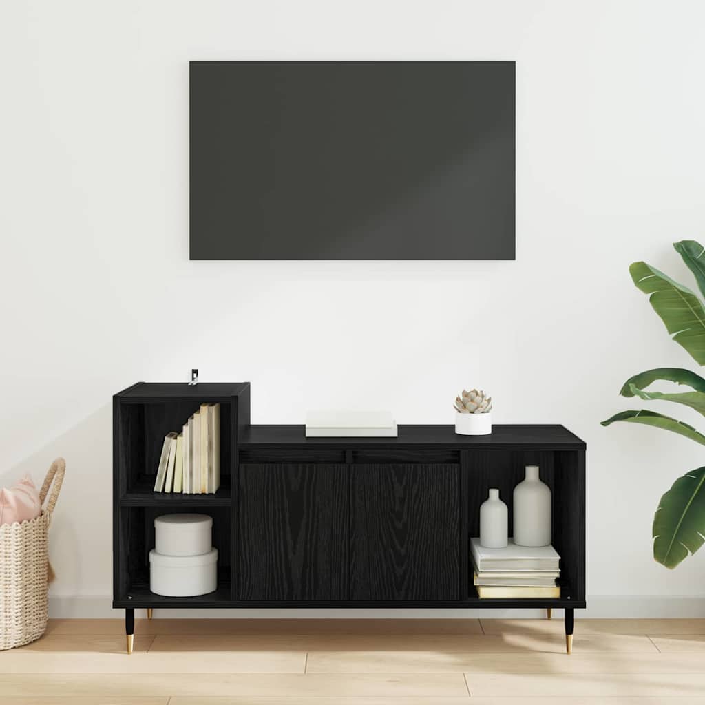 Meuble TV Chêne noir 100 x 35 x 55 cm Bois d'ingénierie - XIOS