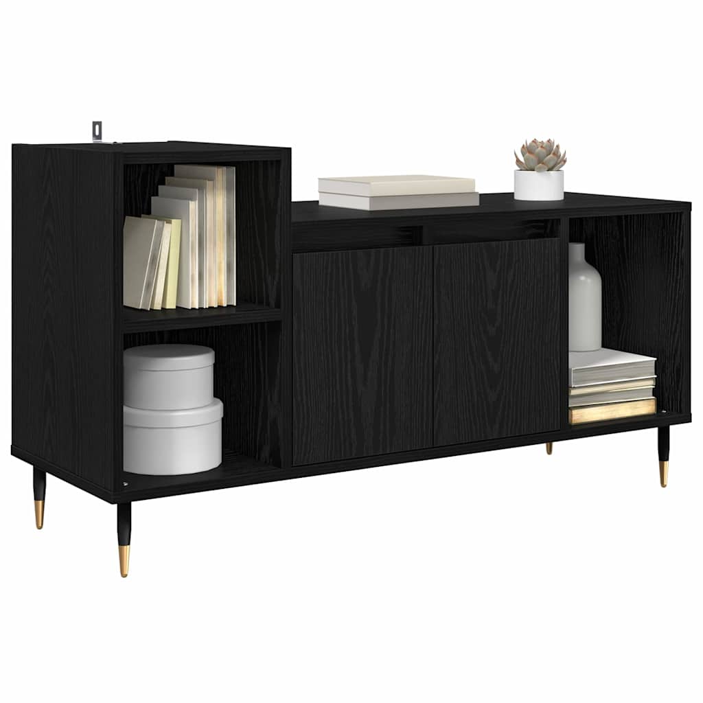 Meuble TV Chêne noir 100 x 35 x 55 cm Bois d'ingénierie - XIOS