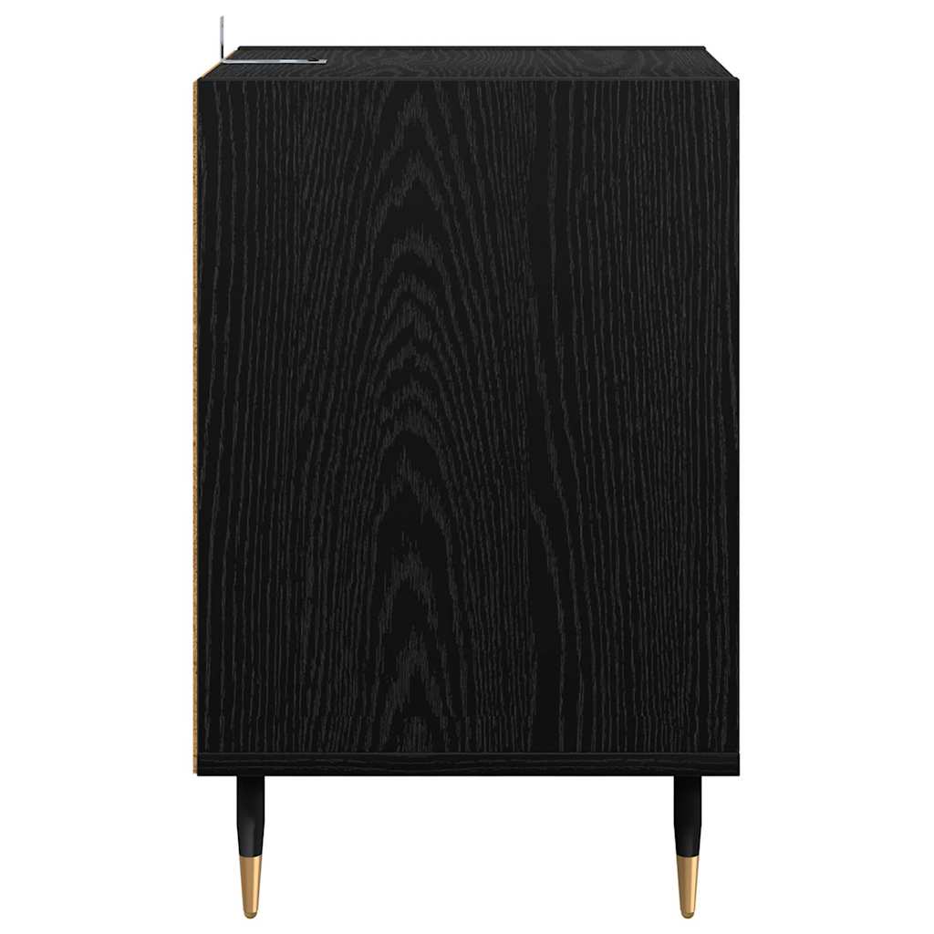 Meuble TV Chêne noir 100 x 35 x 55 cm Bois d'ingénierie - XIOS