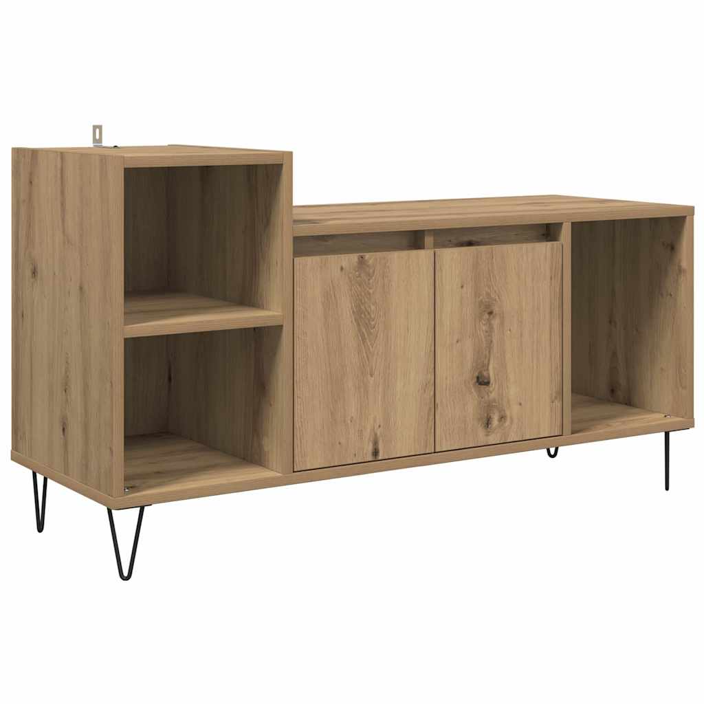 Meuble TV Chêne artisanal 100 x 35 x 55 cm Bois d'ingénierie - XIOS