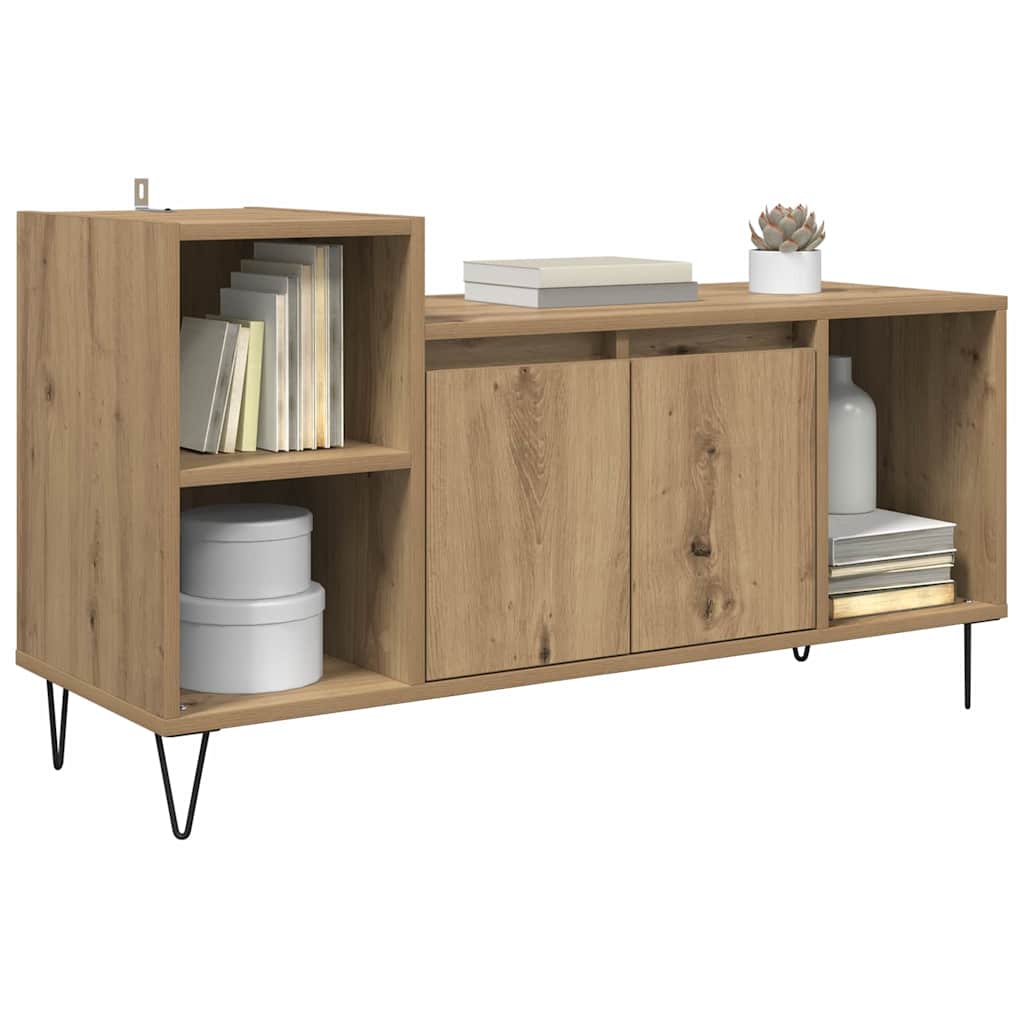Meuble TV Chêne artisanal 100 x 35 x 55 cm Bois d'ingénierie - XIOS