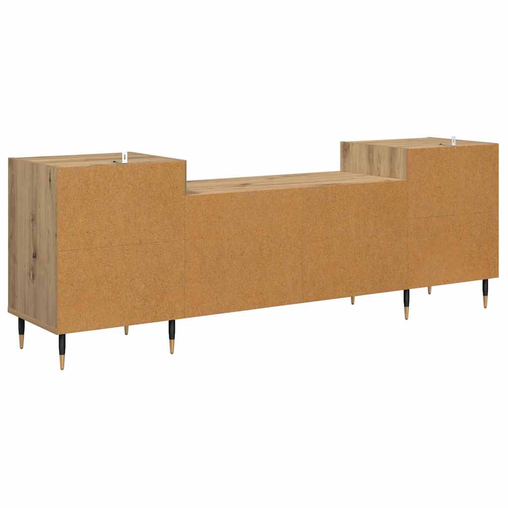 Meuble TV Chêne artisanal 160 x 35 x 55 cm Bois d'ingénierie - XIOS