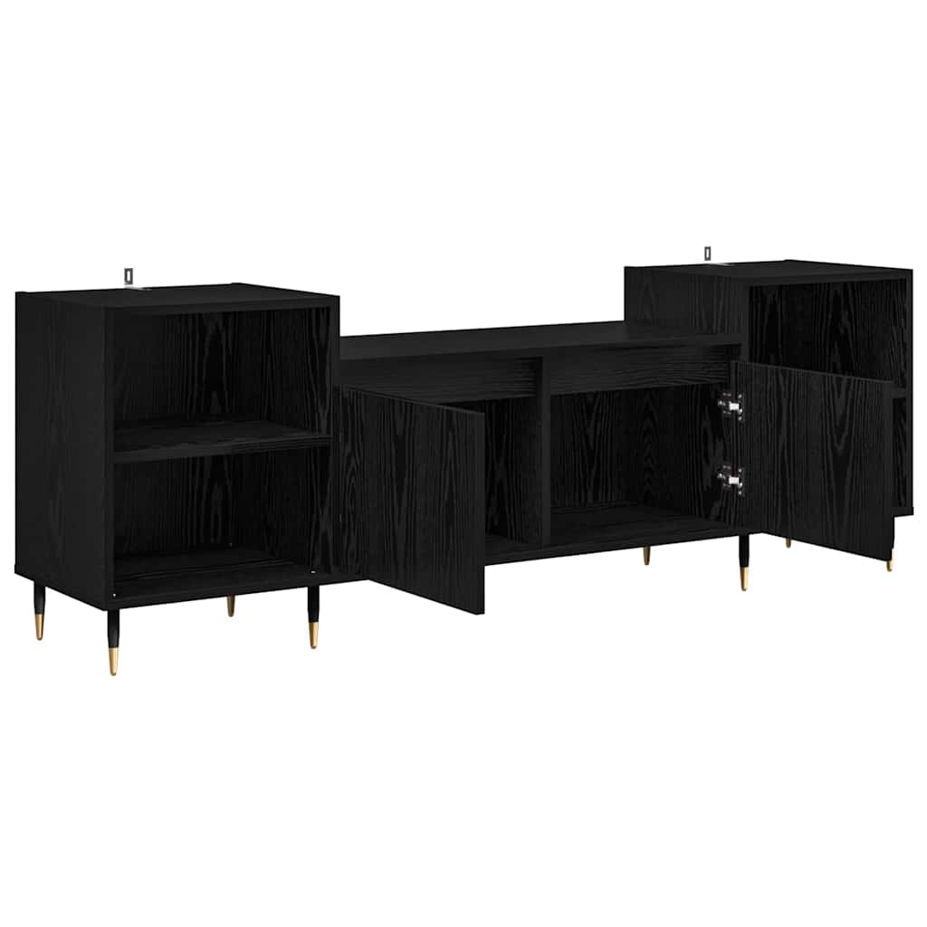 Meuble TV Chêne noir 160 x 35 x 55 cm Bois d'ingénierie - XIOS