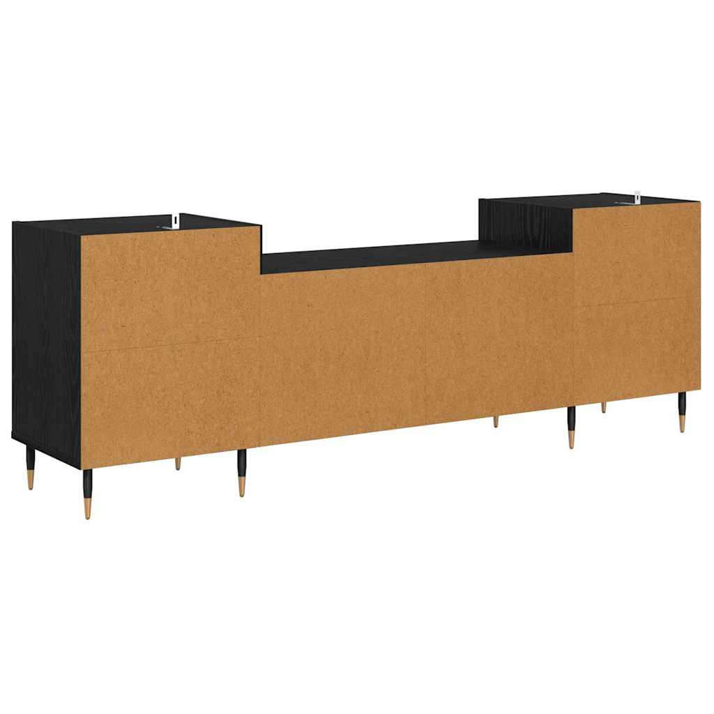 Meuble TV Chêne noir 160 x 35 x 55 cm Bois d'ingénierie - XIOS