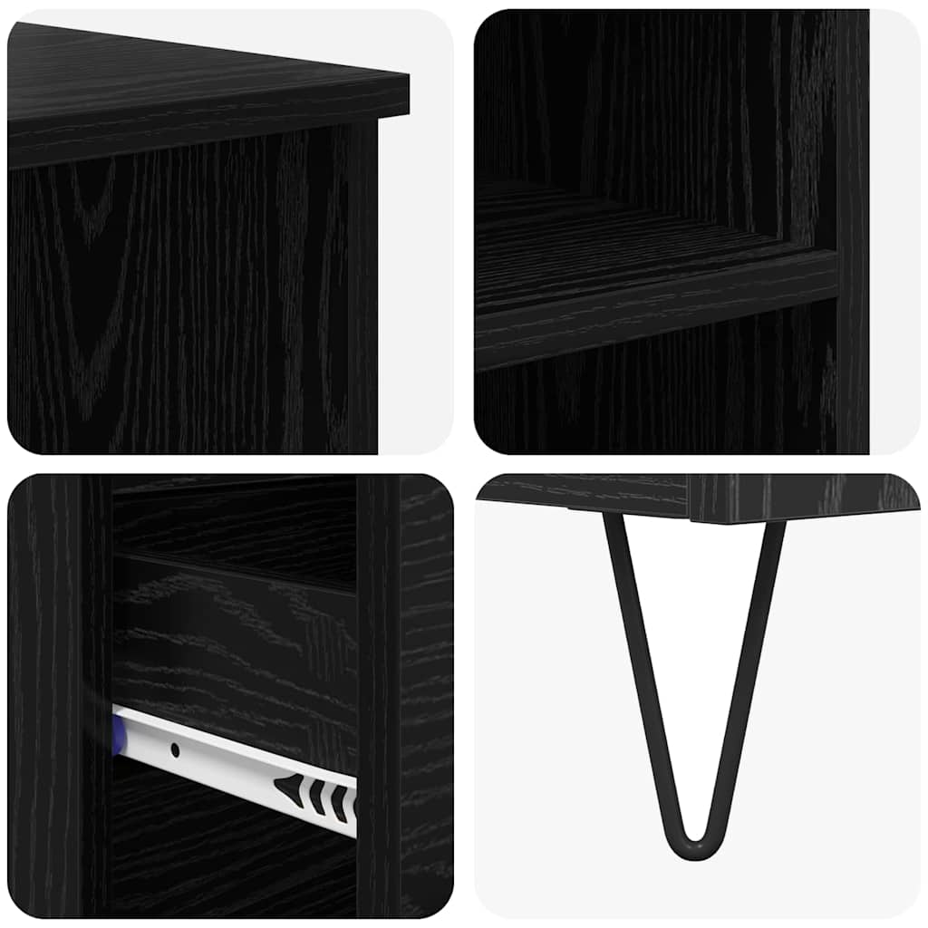 Haut Armoire Chêne noir 40 x 36 x 110 cm Bois d'ingénierie - XIOS