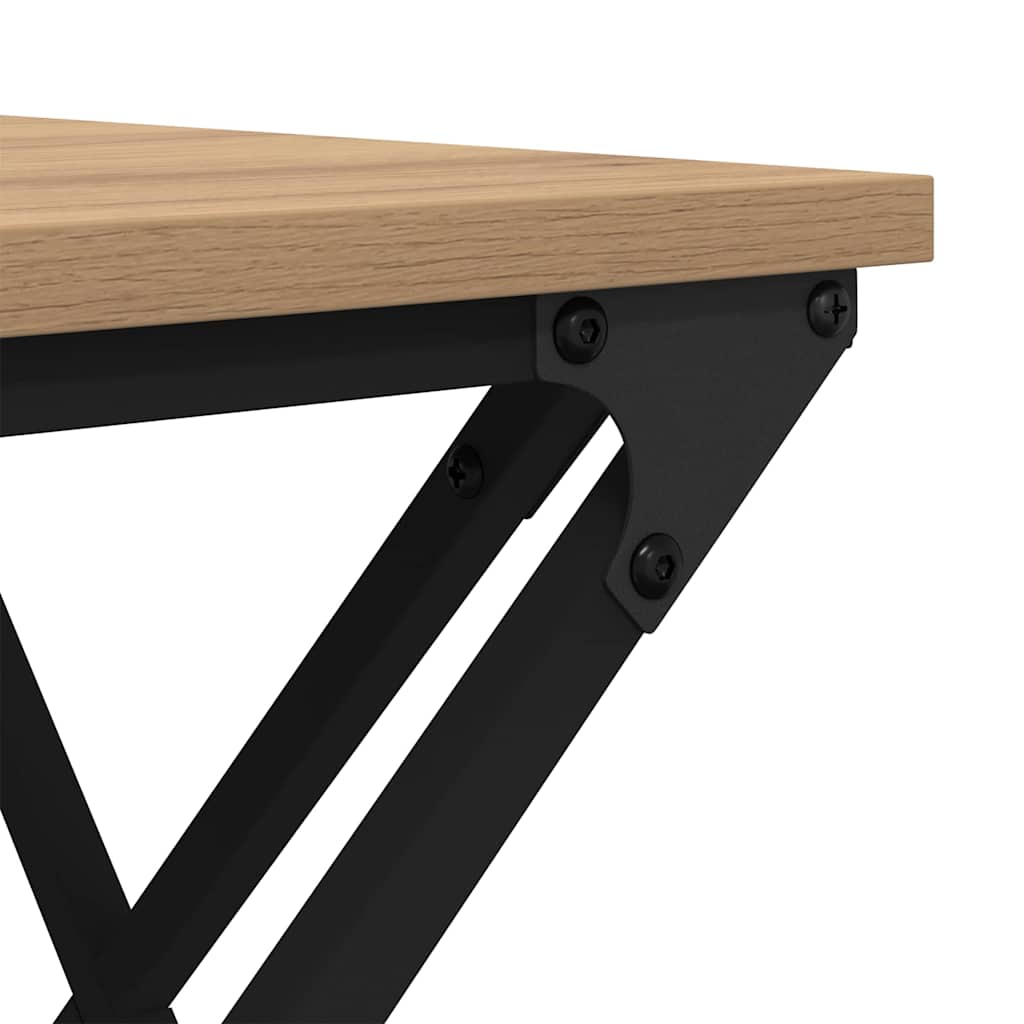 Table basse chêne artisanal 100 x 49 x 40 cm Bois d'ingénierie - XIOS